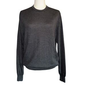 Suitsupply Merino Wool Gray Crew Neck Sweater